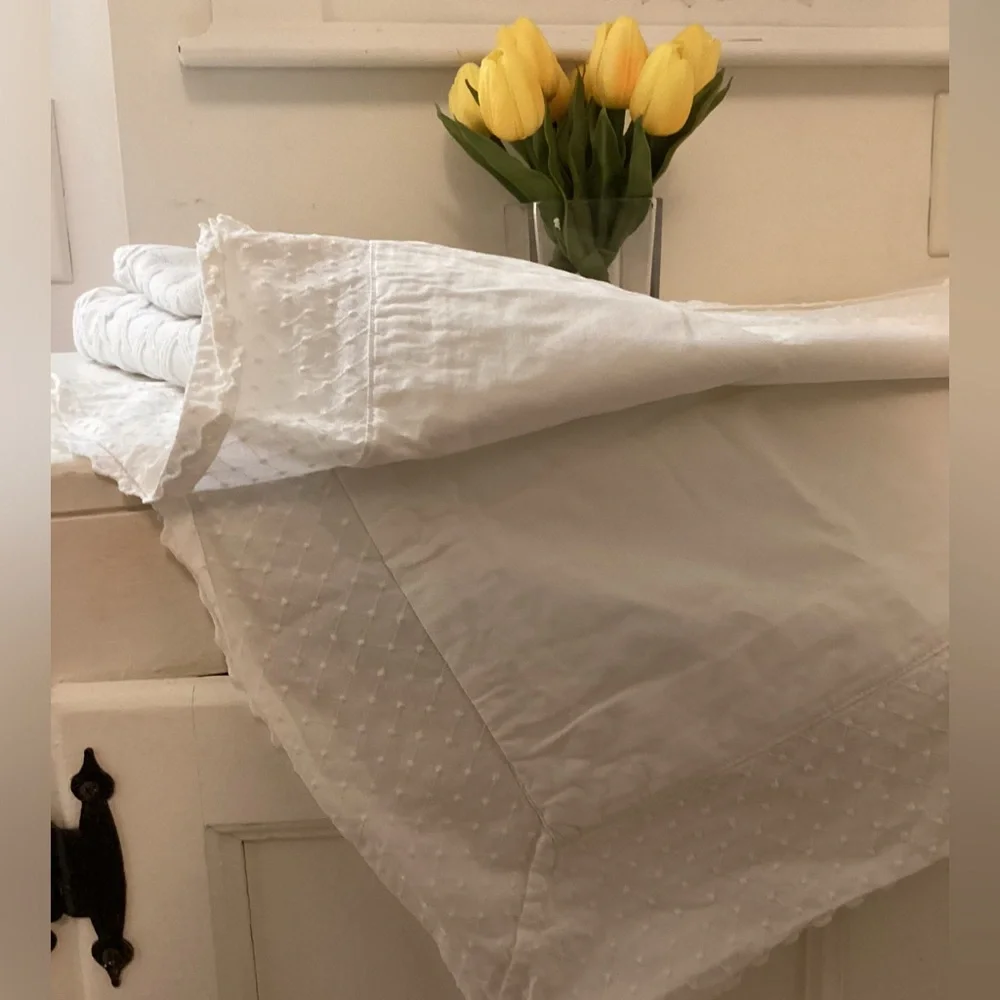 Vintage Pair Ralph Lauren King White Shams